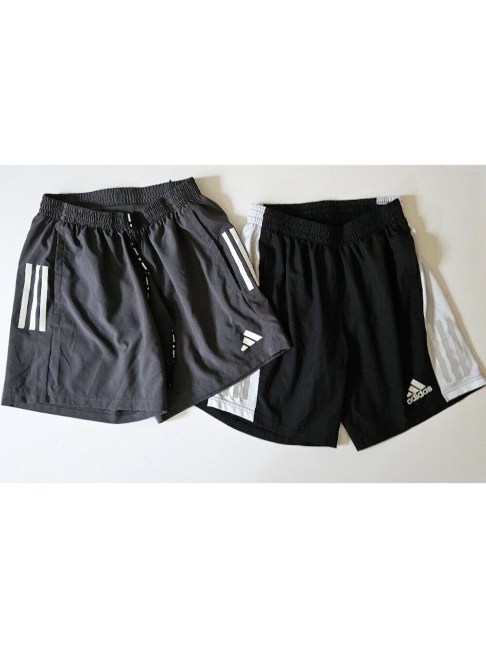 Adidas S Mens Athletic Running Shorts Liner Black Grey Lot 5" 7" NWOT